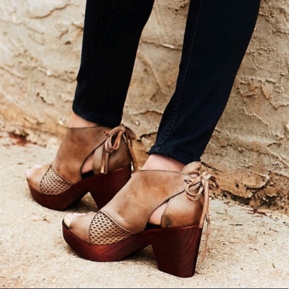 Free People Shoes - Free people revolver wooden clog heel 40